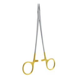 debakey delicate needle holder tungsten carbide gold handle cardiovascular surgical suturing instrument pak line industries