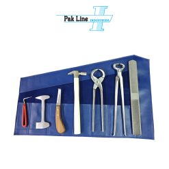 professional farrier hoof kit roll up wallet equine horse care tools set pak line industries