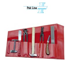 professional farrier hoof kit in leather roll up wallet equine horse care tools set pak line industries