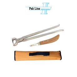 farrier kit 14 inch hoof nipper banana handle hoof knife set with storage pouch pak line industries
