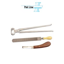 basic farrier tool kit 14 inch hoof nipper double sided rasp double sided hoof knife pak line industries
