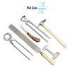 farrier tool kit complete stainless steel hoof care set in roll up rexene wallet pak line industries