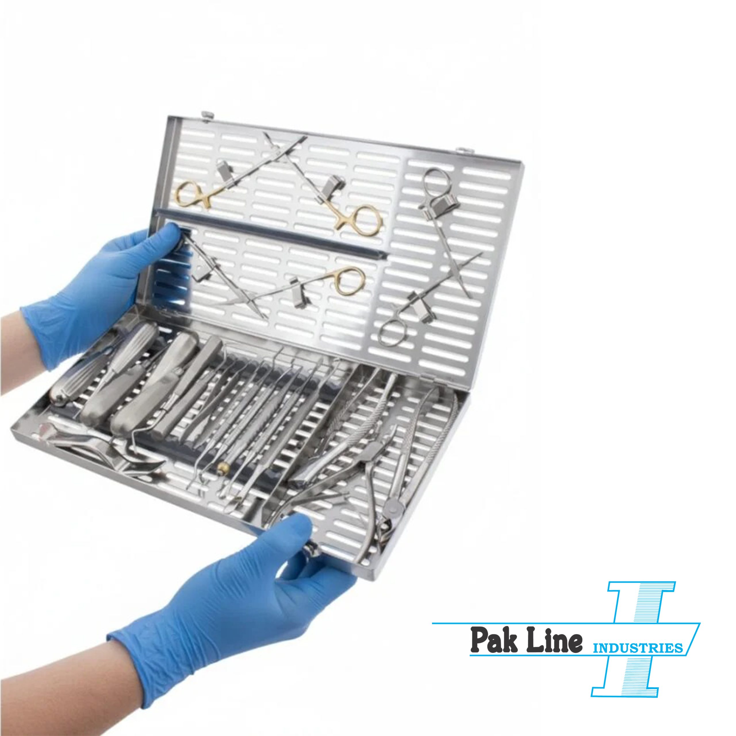 oral surgery kit complete dental extraction set 21 pcs stainless steel instruments in sterilisation cassette pak line industries