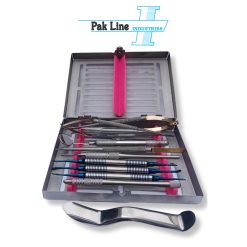 ultimate dental soft tissue surgery kit surgical instruments in sterilisation cassette box pak line industries