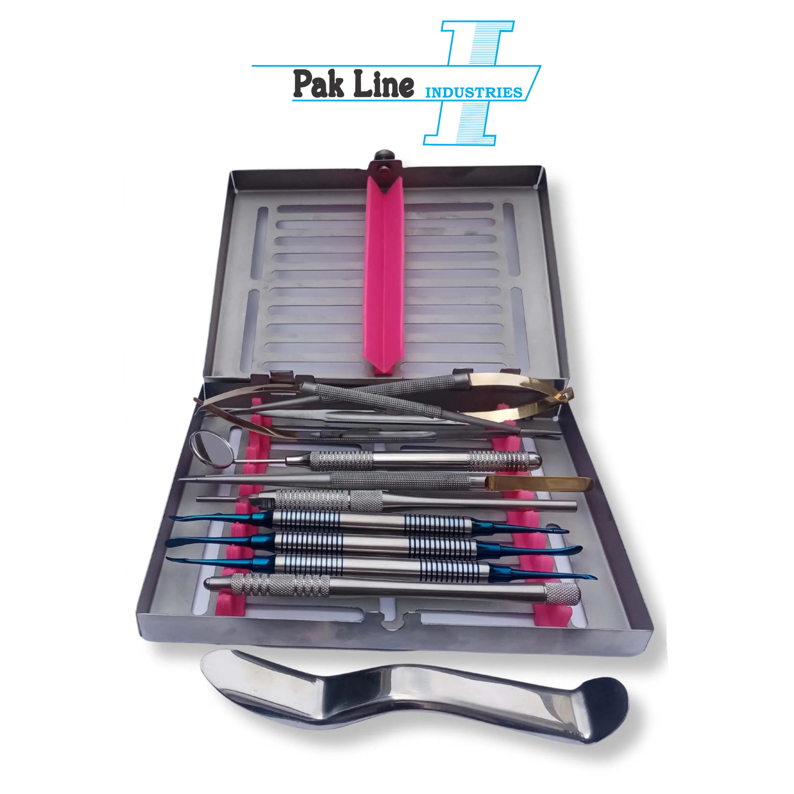 ultimate dental soft tissue surgery kit surgical instruments in sterilisation cassette box pak line industries