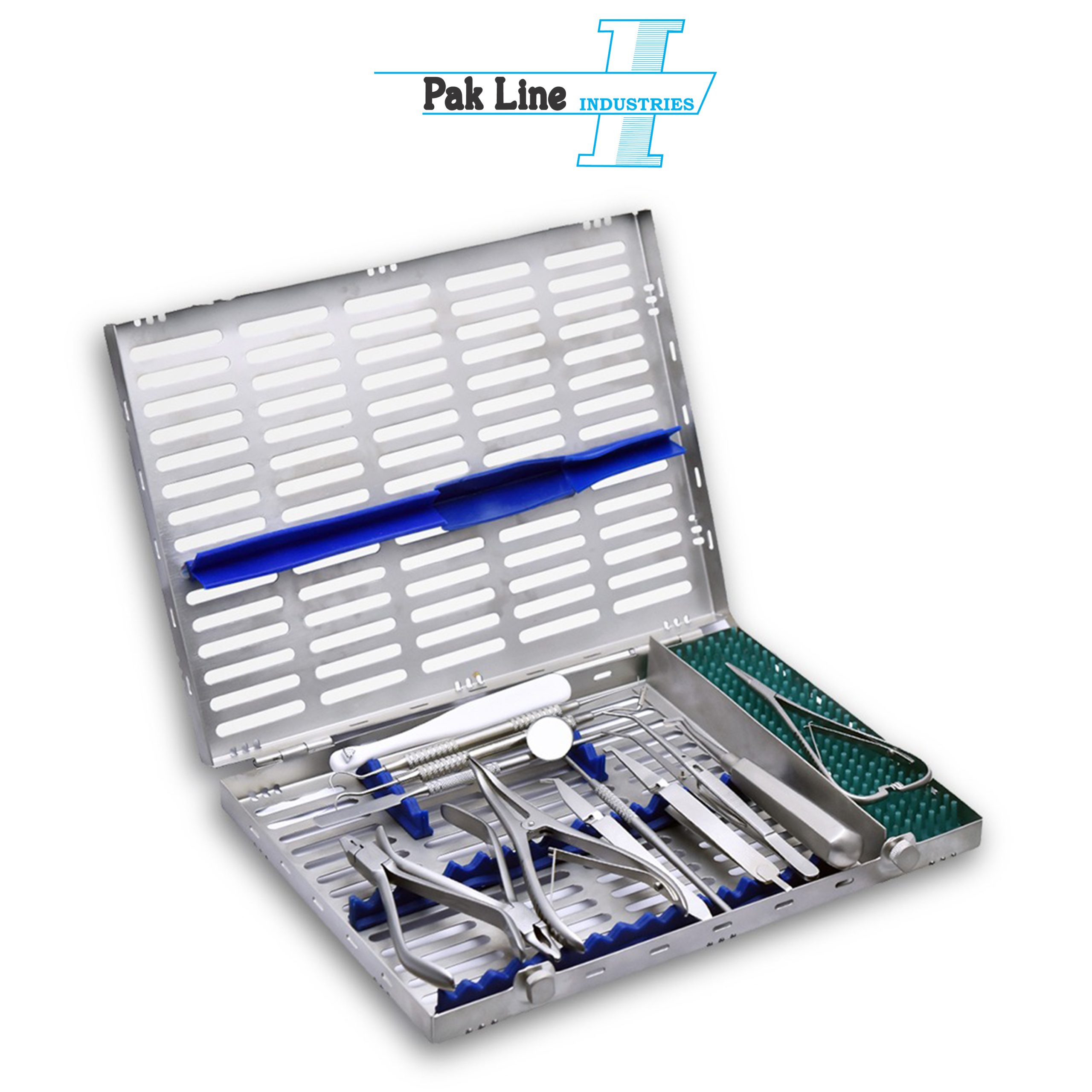 bonding and banding set 13 pcs orthodontic instruments pliers tweezers in sterilisation cassette pak line industries