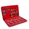 dental orthodontics kit 18 pcs high quality basic instruments set gold handled pliers in red carrying case pak line industries