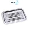orthodontic hand instruments set 9 pcs stainless steel dental tools in scaler tray pak line industries