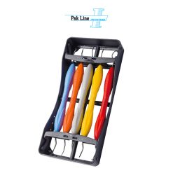 Pak Line Professional 5-Piece Stainless Steel Dental Scaler Set with Color-Coded Ergonomic Handles for Plaque Removal and Periodontal Treatment